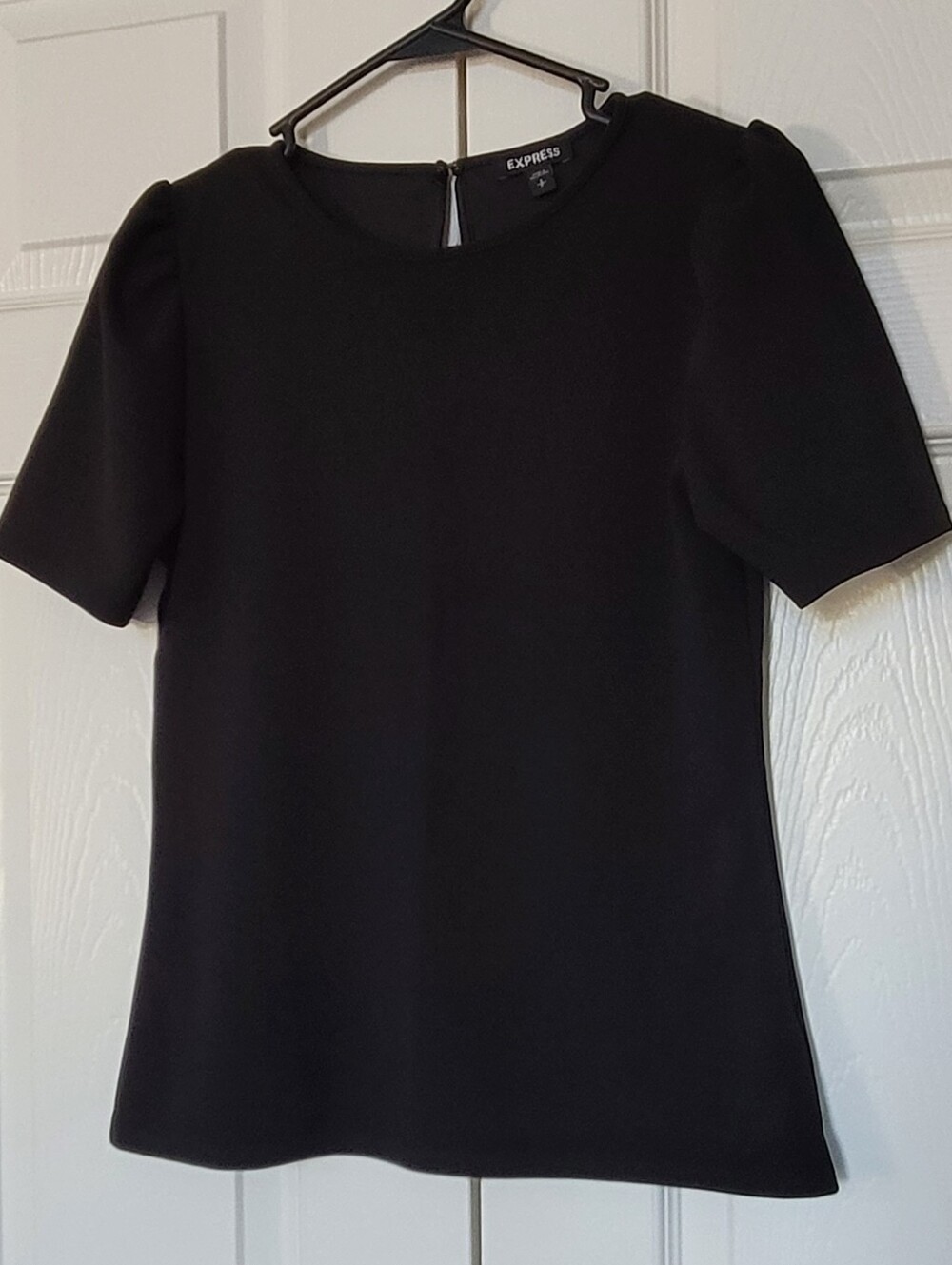 Express Black Puff Shoulder Sleeve Blouse Size S